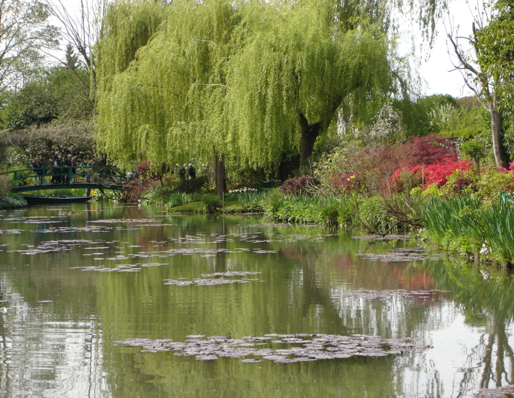 Lily pond and Japanese bridge, Monet's home, Giverny, France