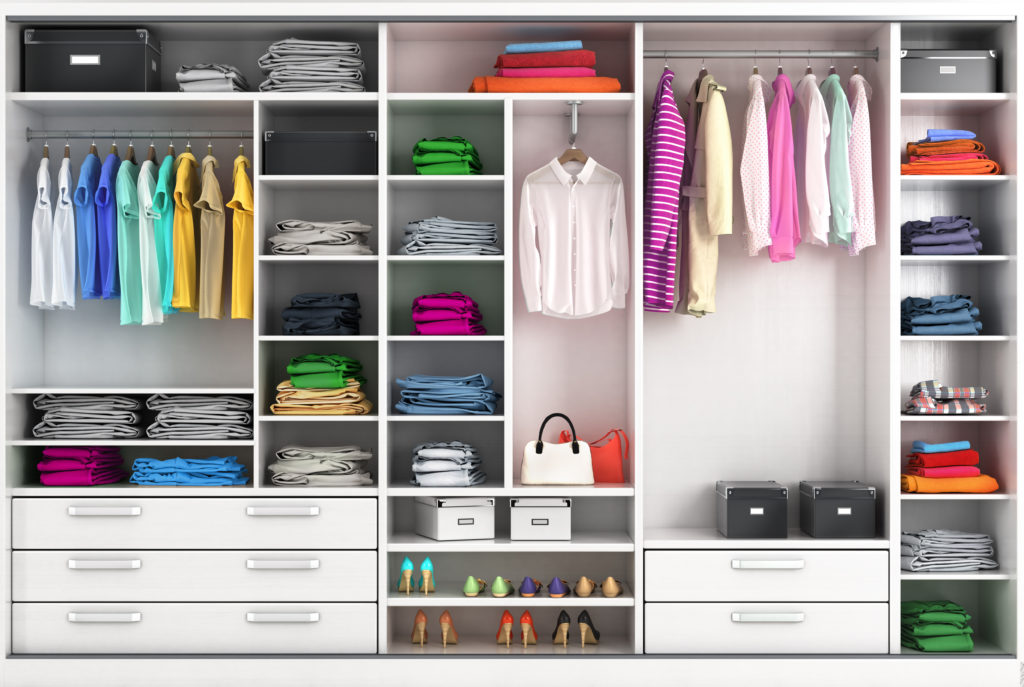 Downsizing after the kids move out. Organize and downsize your closet